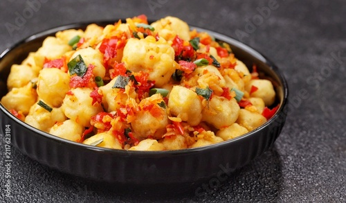 Принти на полотні Crispy salt and pepper Tofu. Vegan, vegetarian healthy food