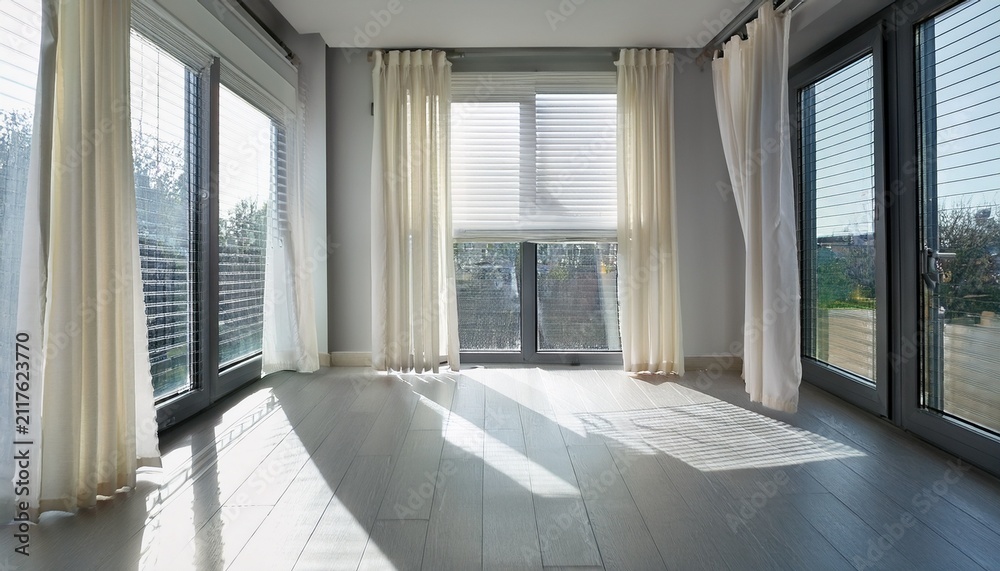 Fototapeta premium elegant white window blinds for modern interiors