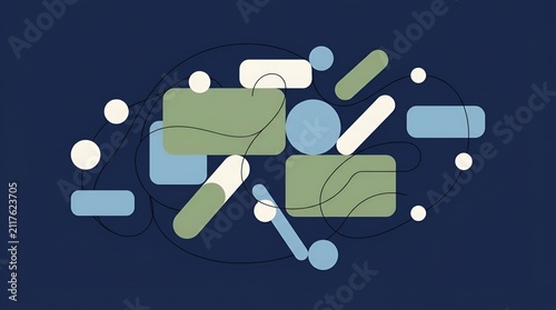 Abstract colorful pills and capsules. Medical and pharmaceutical concept.