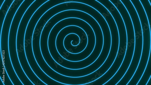 vibrant blue spiral, concentric circles, hypnotic pattern, digital art, motion blur, geometric design, futuristic texture, mesmerizing lines, seamless loop, creative background