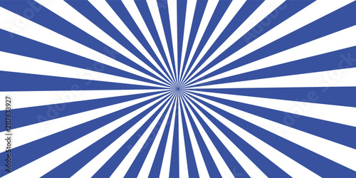 Ray twist light. Blue color strips wavy isolated on white background. Radial waves line. Pattern curved. Comic spinning. Effect curves rays. Abstract stripe. Twisted design. Vector illustration .