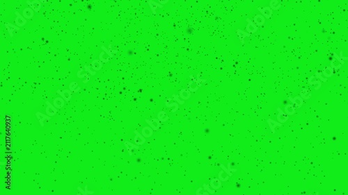 Black Particles Floating On Green Screen