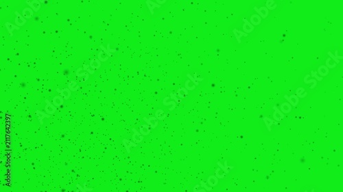 Black Particles Floating On Green Screen