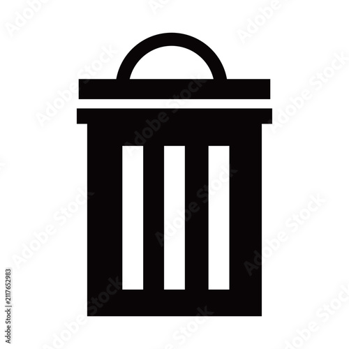 trash vector, clip art, and symbol. Flat design of  trash concept and simple design