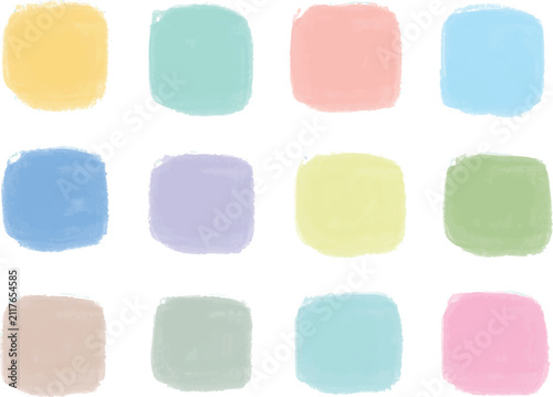 gouache check box colorful square rectangle shape abstract pastel palette