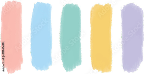 gouache vertical text box texture brush colorful pastel palette