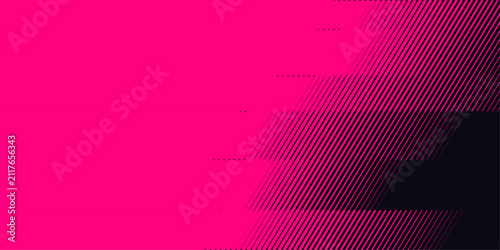 Foto Vibrant pink halftone gradient background, abstract neon magenta speed lines vec