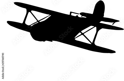 vector illustration silhouette of a aircraft