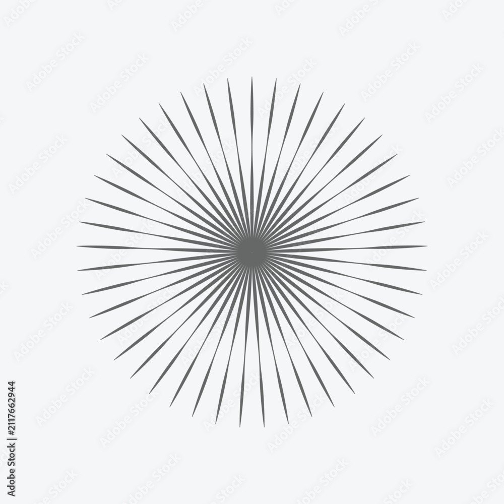 Fototapeta premium Circular radial lines with dots at line's ends design eps 10 . Vector Illustration .