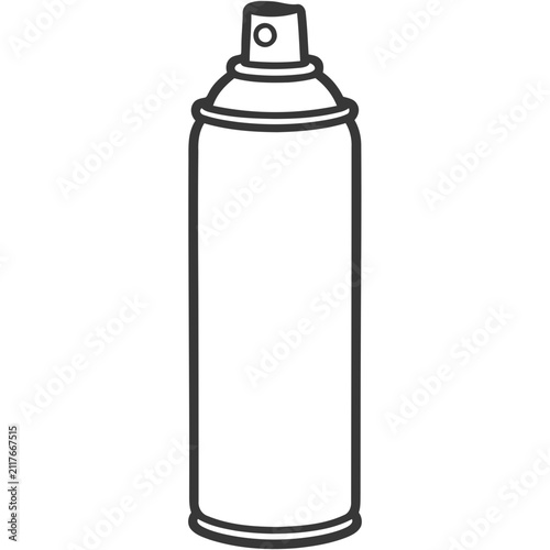 Aerosol deodorant spray can outline illustration