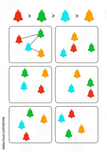 Colorful bells connected in a sequence with animated movement concept of Black Friday  