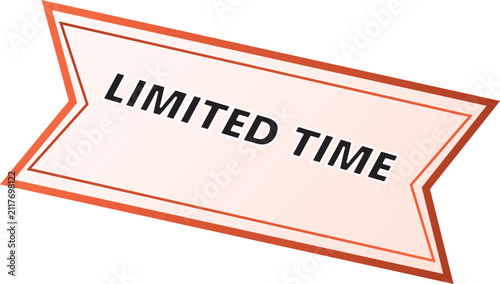 Bild auf Leinwand Dynamic vector banner graphic with 'Limited Time' message, perfect for promoting