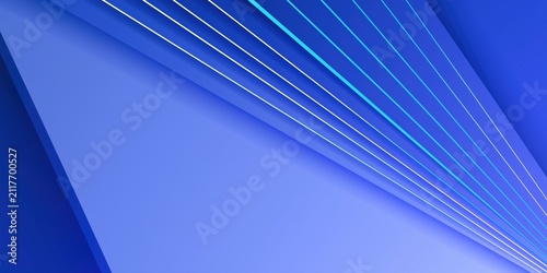 Abstract blue geometric lines with layered perspective and clean copy space for technology, corporate branding, banners, and presentations.

