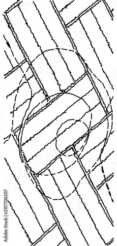Technical Monochrome Line Map Diagram Background