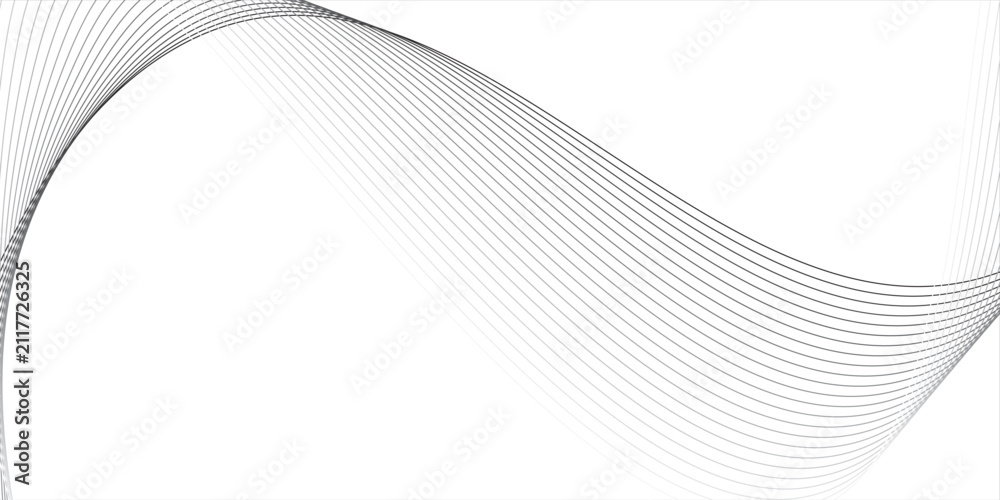 Fototapeta premium Abstract white background with flowing lines for futuristic concept. Dynamic waves. vector illustration. New Eps