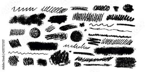 Title	
Textured line and stroke brush. ketch Ink brush crayon underline. Crayon drawn note brush rectangle. Paint chalk shape and pen doodle kid	