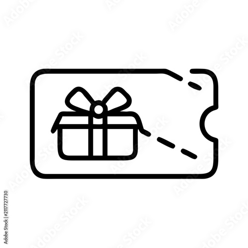 Gift coupon ticket for special offers and festive promotions.