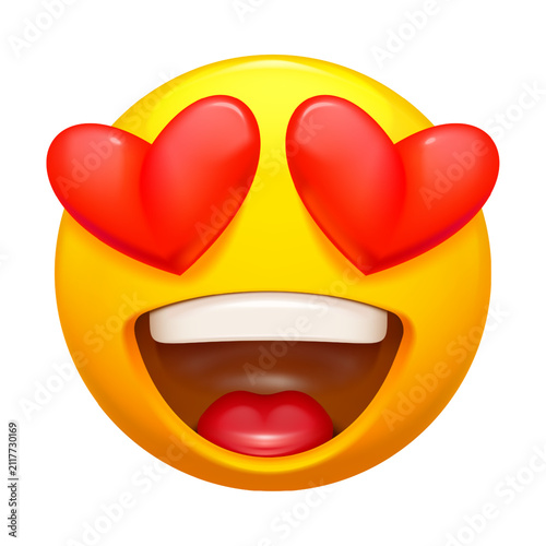 фотографія Smiling face with heart eyes emoji