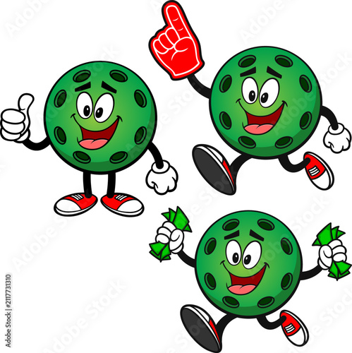 Pickleball Mascot Set 04