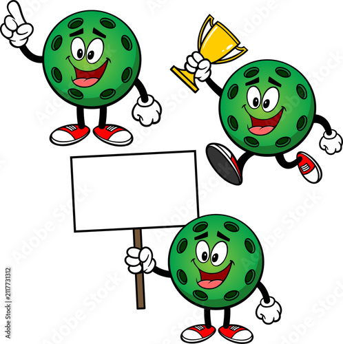 Pickleball Mascot Set 02