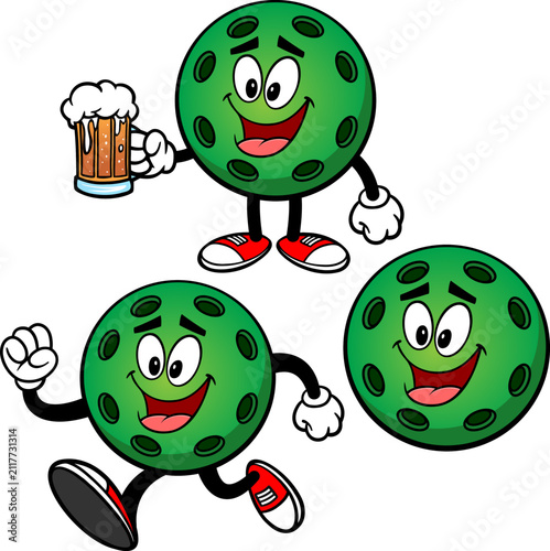 Pickleball Mascot Set 05