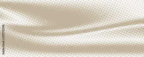 Abstract Beige Halftone Dot Wave Pattern Background