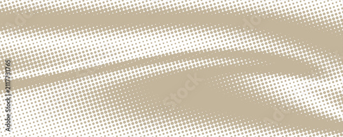 Abstract Beige Halftone Dot Wave Pattern Background