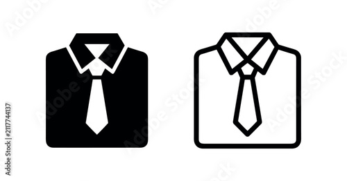 Принти на полотні Business shirt with tie icon illustration