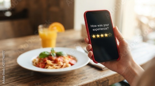 User feedback on food service via mobile application