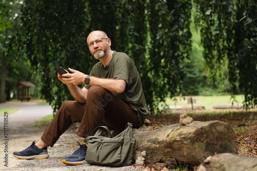 Digital lifestyle with smartphone in an outdoor environment