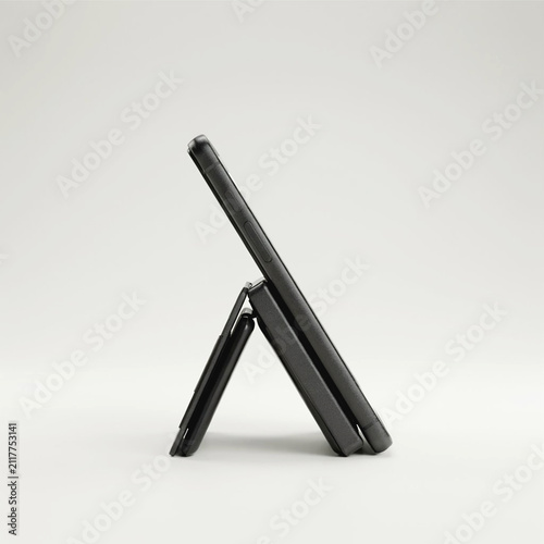Smartphone in Protective Case Standing