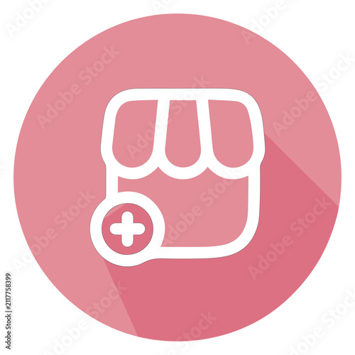 Add New Shop Storefront Icon_Circle White Icon