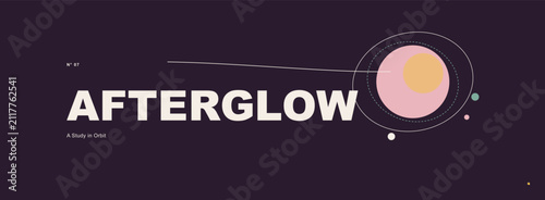 Bild auf Leinwand Modern Space Design Illustration Featuring Afterglow Orbit Study Concept