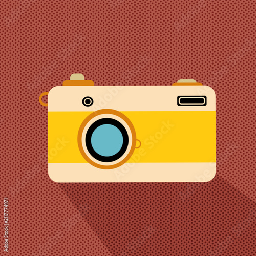 Analog phocket Camera   y2k technology vintage electronics hand drawn illustration colorful 80s 90s nostalgia vector