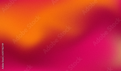 Abstract vibrant gradient background with glowing fiery orange warm amber fuchsia magenta aura mesh wave and vintage grainy noise texture