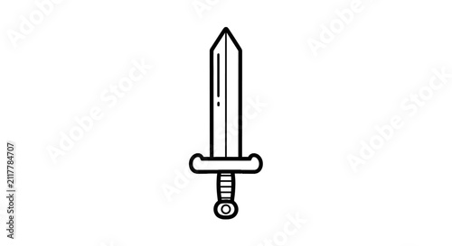 A sword with a pointed tip.