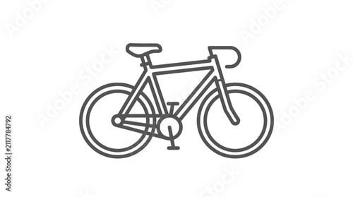 A bicycle with two wheels.