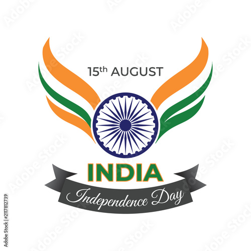 Minimalist Indian Independence Day Graphic with Patriotic Mood