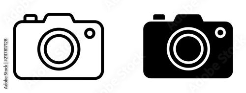 Camera Icons, Photography Symbols, Digital Imaging Equipment, Vector Graphics for Media and Technology Concepts