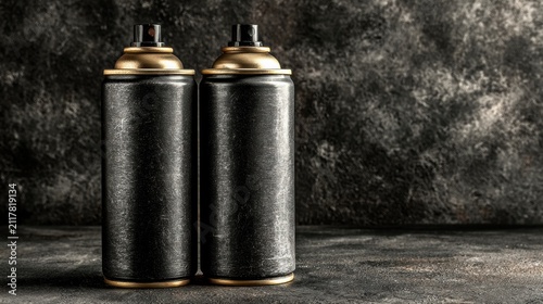 Rustproofing and Cavity Wax Aerosol Cans on a Dark Matte Surface With Studio Backdrop and Soft Lighting