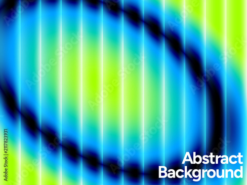 Modern Abstract Blue Green Gradient Background with Vertical Light Stripes and Futuristic Circular Wave Texture