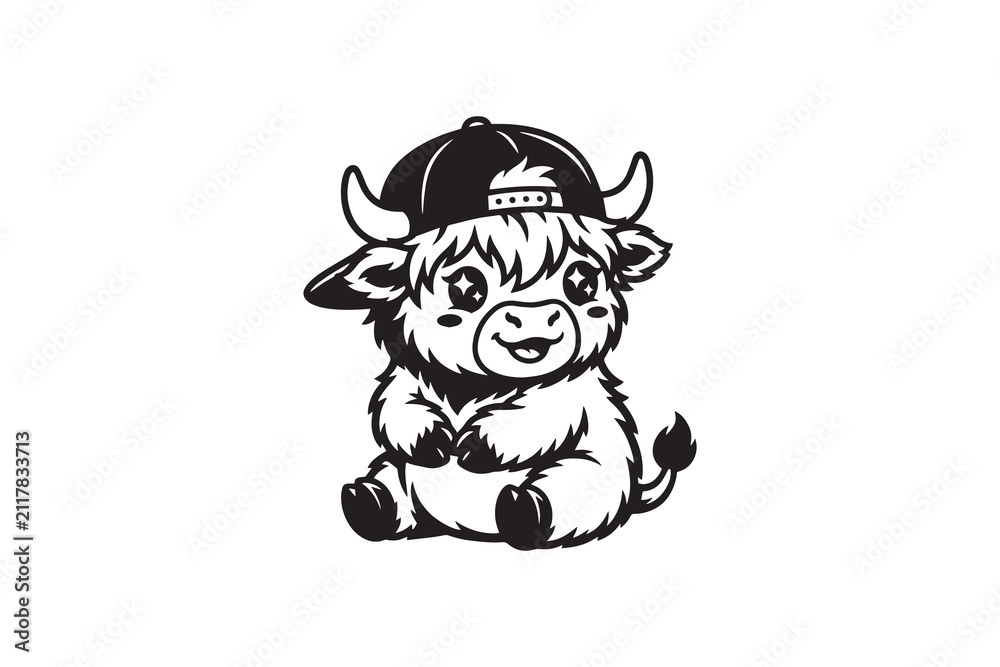 Fototapeta premium Highland Cow vector