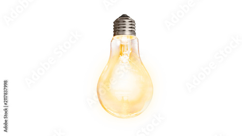 Bild auf Leinwand light bulb isolated