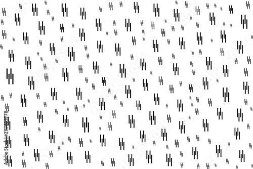 Minimal black geometric seamless pattern on a white background with repeating abstract line elements. Perfect for textiles, wallpapers, branding, packaging, web backgrounds, stationery.