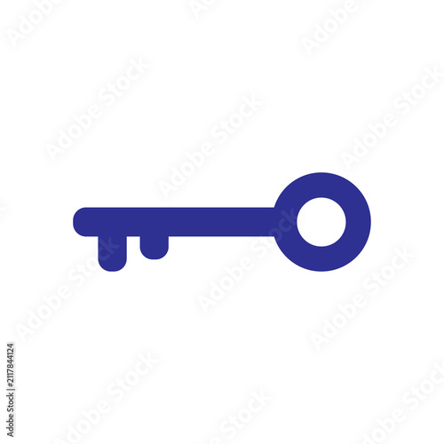 Quadro su tela Key icon rendered in a flat dark blue style represents security and access control for digital applications