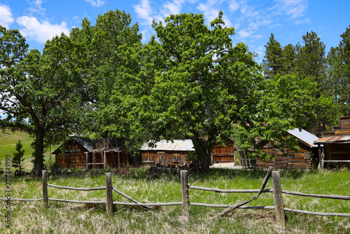 Old mining cabins