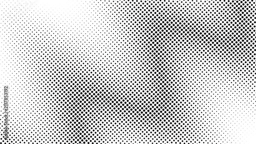 Black and white halftone pattern background. Grunge dot texture for graphic design.