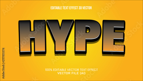 '' HYPE '' TEXT EFFECT 3D VECTOR FOR ALL YOUR NEEDS