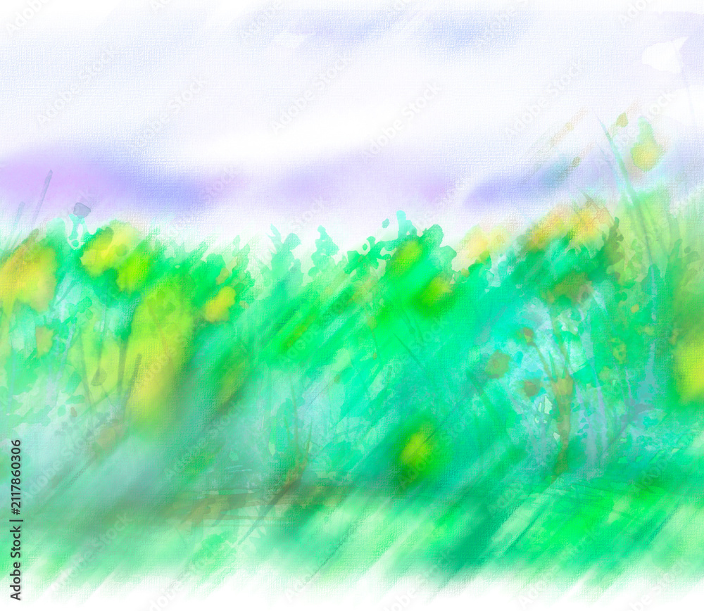 Fototapeta premium abstract, agriculture, art, artwork, autumn, backdrop, background, banner, bloom, blue, brush, cloud, cloudscape, countryside, cover, design, drawing, ecology, evening, field, floral, flower, grass, g