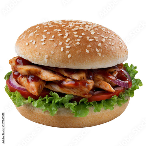 Chicken salad sandwich isolated on transparent background